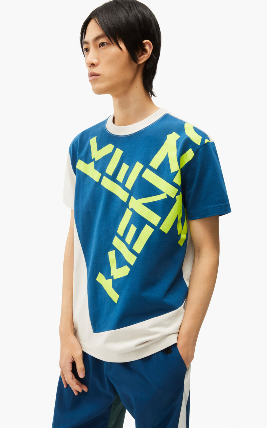 Kenzo Sport Big X Tシャツ メンズ 暗青 - SCKYLP867